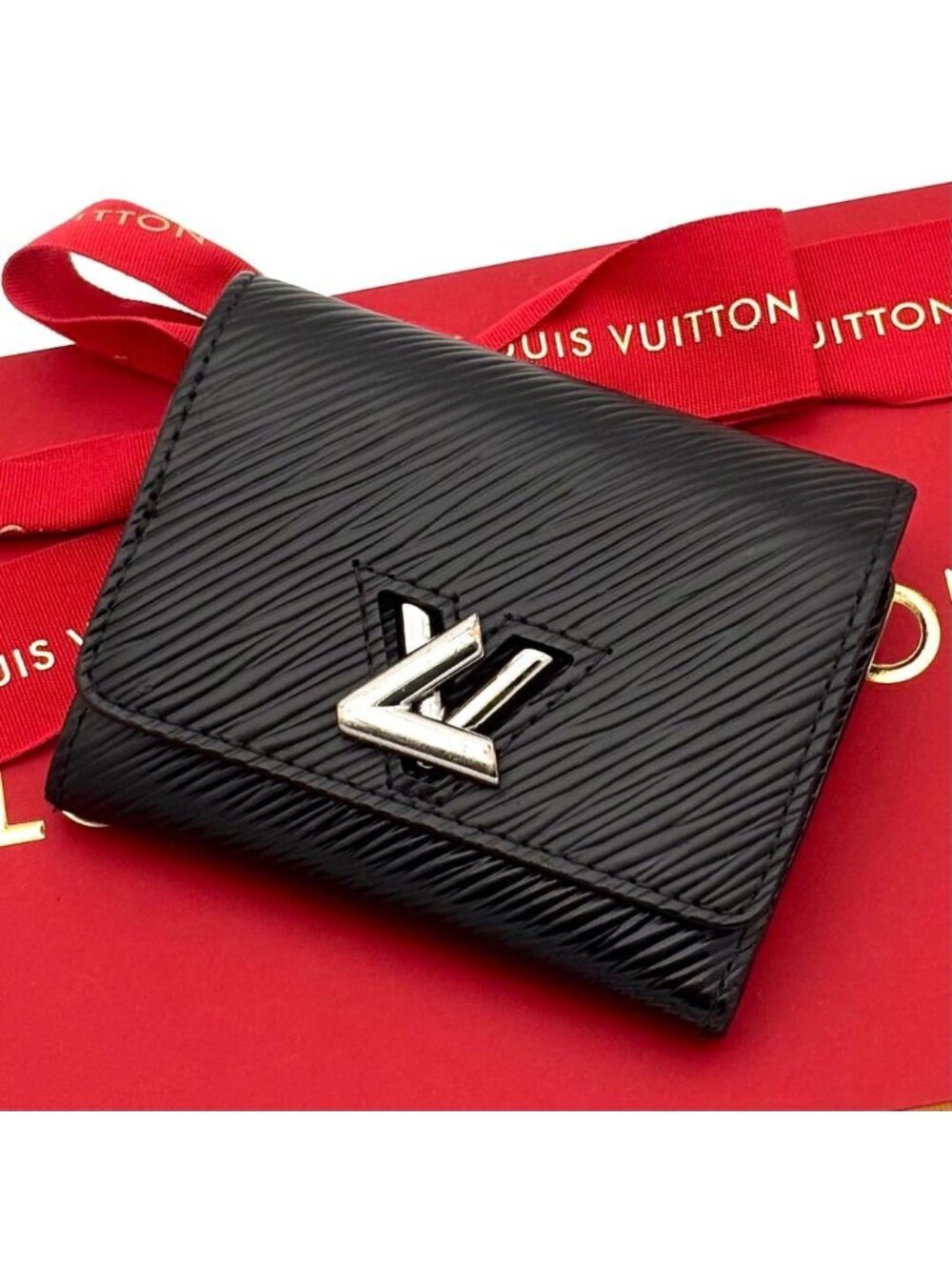 Louis Vuitton Wallet Epi Portefeuille Twist Compact XS Black